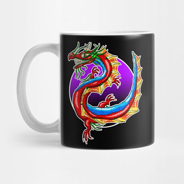 Chinese Dragon in the Moonlight by Squeeb Creative